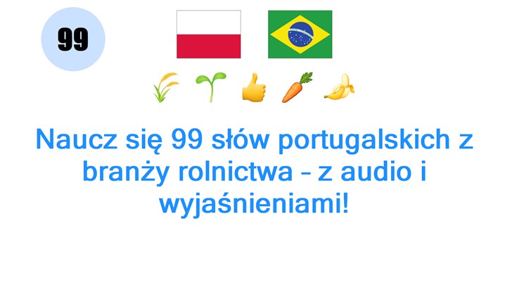 Naucz się 99 słów portugalskich z branży rolnictwa – z audio i wyjaśnieniami!
